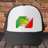 Iran, Perzische vlag met Lion, Shah van Iran Trucker Pet