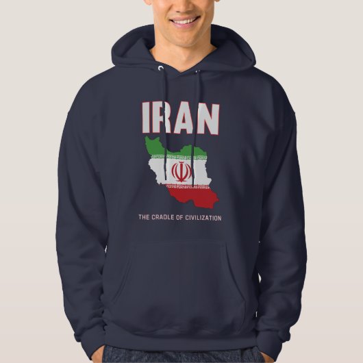 Iran Pride Iraanse vlag kaart Perzië Hoodie (Voorkant)