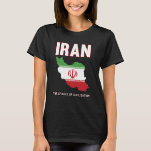 Iran Pride Iraanse vlag kaart Perzië T-shirt