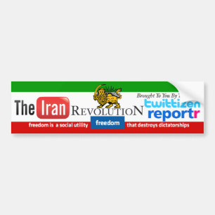Iran Revolutie Sociale Media Parodie bumpersticker
