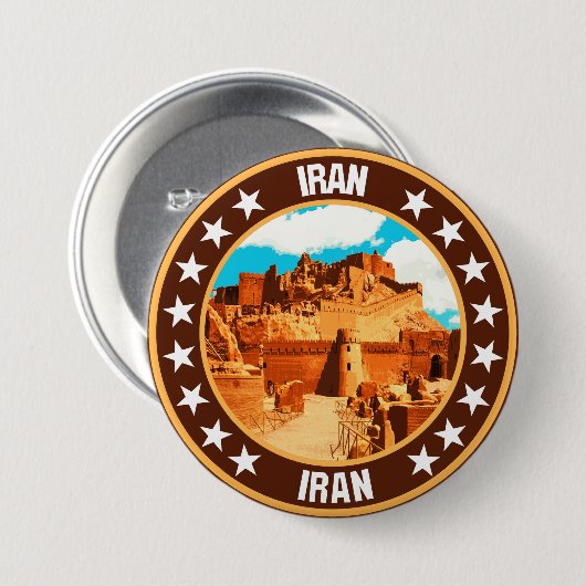 Iran Ronde Button 7,6 Cm (Voorkant /achterkant)