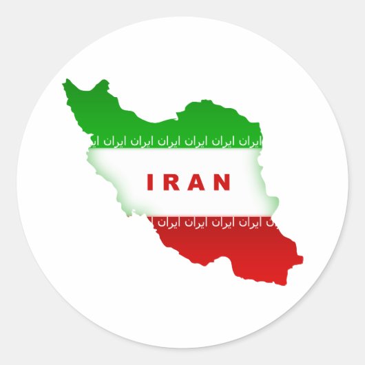 Iran Ronde Sticker (Voorkant)