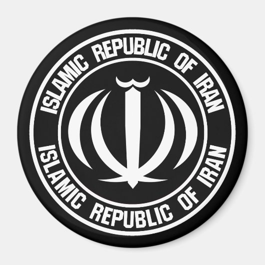 Iran Round Emblem Magneet (Voorkant)