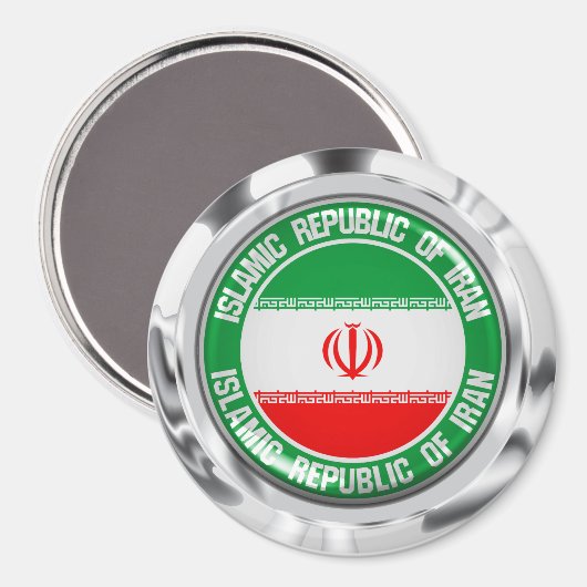 Iran Round Emblem Magneet (Voorkant / Achterkant)
