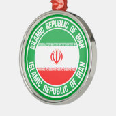 Iran Round Emblem Metalen Ornament (Links)