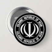 Iran Round Emblem Ronde Button 7,6 Cm (Voorkant /achterkant)