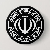 Iran Round Emblem Ronde Button 7,6 Cm (Voorkant)