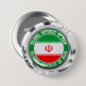 Iran Round Emblem Ronde Button 7,6 Cm (Voorkant /achterkant)