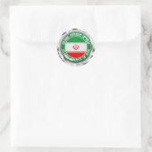 Iran Round Emblem Ronde Sticker (Tas)