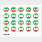 Iran Round Emblem Ronde Sticker (Vel)