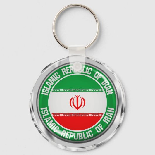 Iran Round Emblem Sleutelhanger (Voorkant)