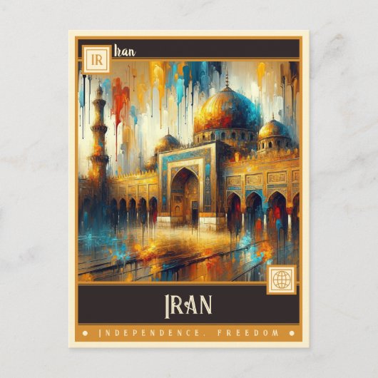 Iran | schilderij briefkaart (Voorkant)