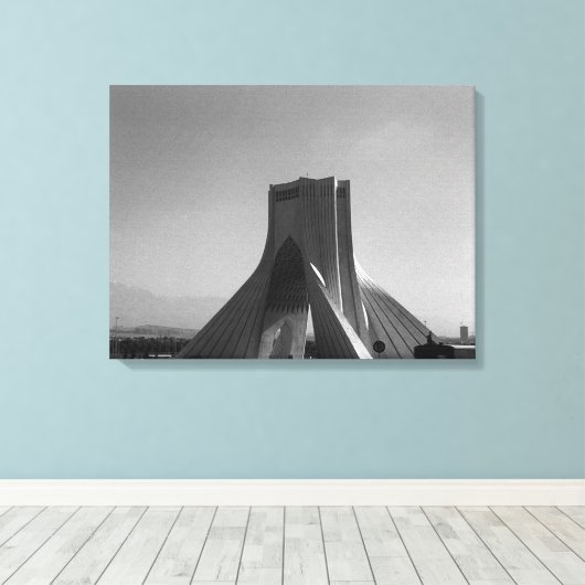 Iran Teheran Azadi Square Canvas Afdruk (Insitu (Houten vloer))