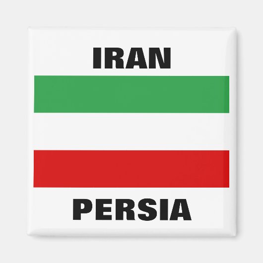 Iran Tricolor "IRAN" & "PERSIA" Magneet (Voorkant)