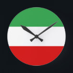 Iran Tricolor Ronde Klok<br><div class="desc">Iran Tricolor</div>