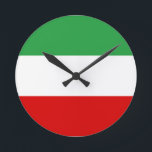 Iran Tricolor Ronde Klok<br><div class="desc">Iran Tricolor</div>