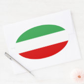 Iran Tricolor Stripe Ovale Sticker (Envelop)