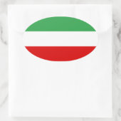 Iran Tricolor Stripe Ovale Sticker (Tas)