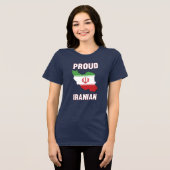 Iran Trots Iraanse vlagkaart Pride Tri-Blend Shirt (Voorkant volledig)