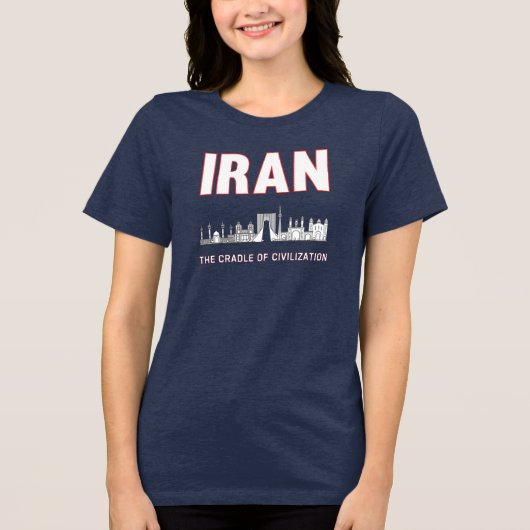 Iran trots op Iraanse Perzië bakermat van beschavi Tri-Blend Shirt (Voorkant)