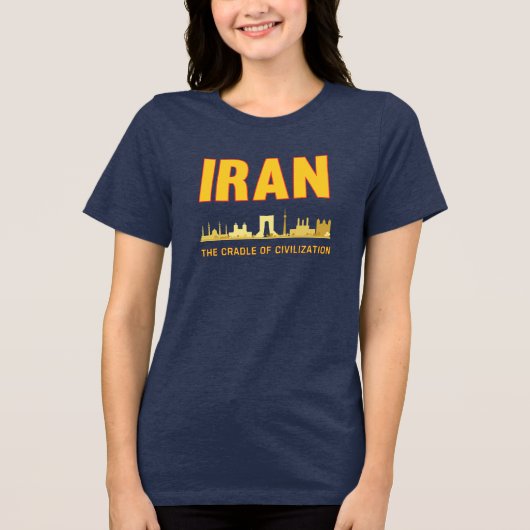 Iran trots op Iraanse Perzië bakermat van beschavi Tri-Blend Shirt (Voorkant)