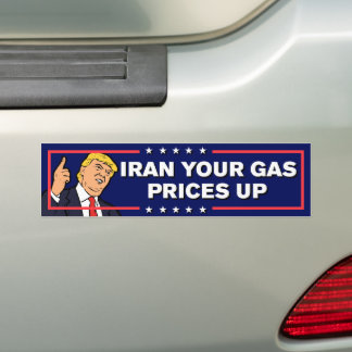 Iran: uw benzineprijzen omhoog anti-oorlog anti-Tr Bumpersticker