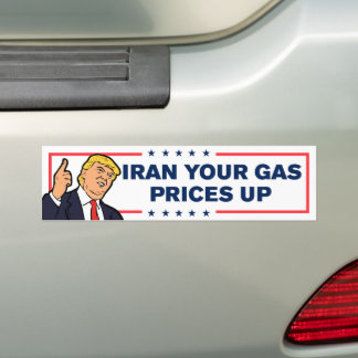 Iran: uw benzineprijzen omhoog anti-oorlog anti-Tr Bumpersticker