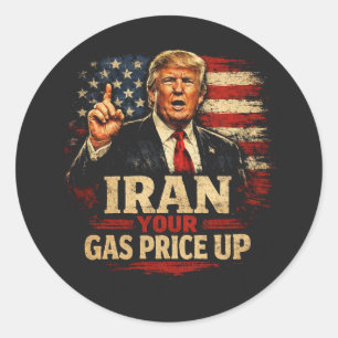 Iran Uw Gasprijs Omhoog Ronde Sticker