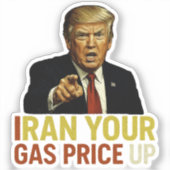 Iran Uw Gasprijs Omhoog Sticker (Voorkant)