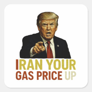 Iran Uw Gasprijs Omhoog Vierkante Sticker