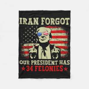 Iran vergat dat de president 34 misdrijven heeft v fleece deken