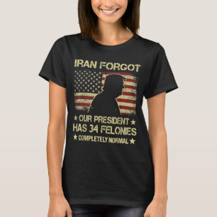 Iran Vergat President Heeft 34 Misdrijven Vintage T-shirt