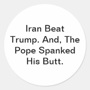 Iran Versloeg Paus Pakte Trump Hankamer Artjunkhau Ronde Sticker