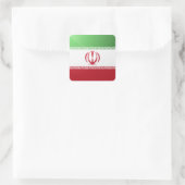Iran vierkante glossy vlag sticker (Tas)