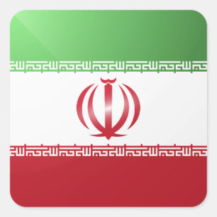 Iran vierkante glossy vlag sticker