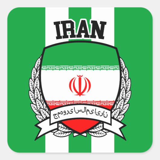 Iran Vierkante Sticker (Voorkant)