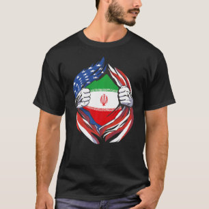 Iran Vlag Amerikaanse trots op mijn Iraanse erfgoe T-shirt