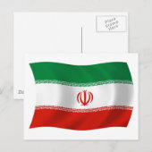 Iran Vlag Ansichtkaart Briefkaart (Voorkant / Achterkant)