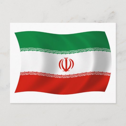 Iran Vlag Ansichtkaart Briefkaart (Voorkant)