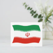 Iran Vlag Ansichtkaart Briefkaart (Staand voorkant)