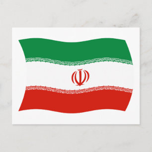 Iran Vlag Ansichtkaart Briefkaart