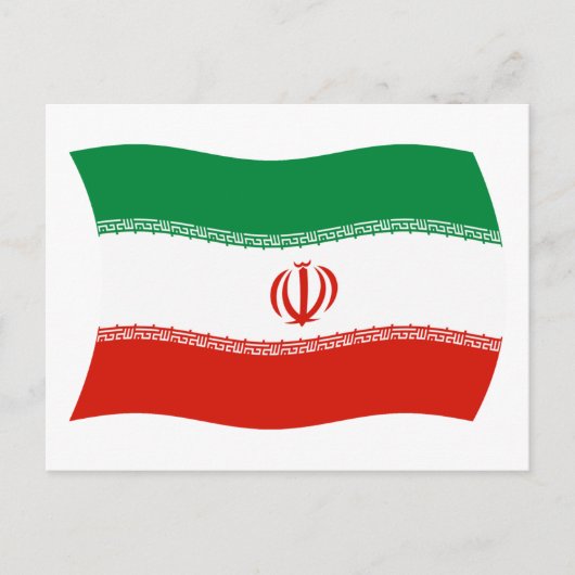 Iran Vlag Ansichtkaart Briefkaart (Voorkant)