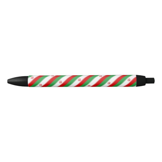Iran Vlag Balpen Zwarte Inkt Pen (Voorkant)