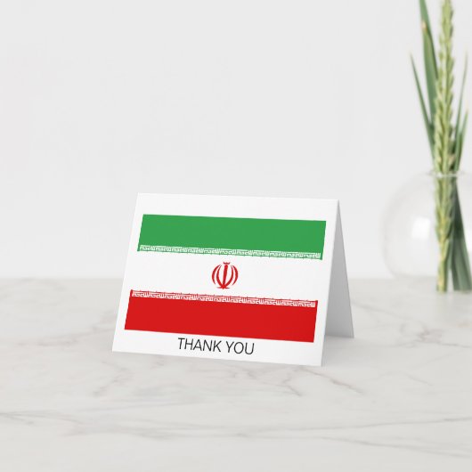 Iran vlag bedankkaart (Voorkant)