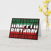Iran vlag Birthday Card Kaart (Gele Bloem)
