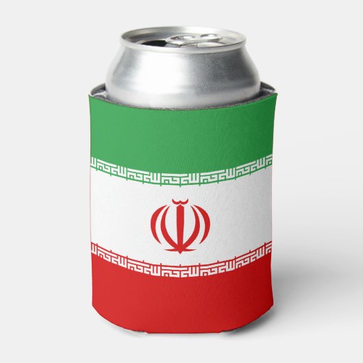 Iran vlag blikjeskoeler (Blikje Voorkant)
