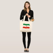 Iran Vlag Boodschappentas Grote Tote Bag (Voorkant (model))