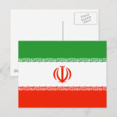 Iran vlag briefkaart (Voorkant / Achterkant)