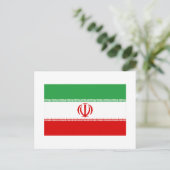 Iran vlag briefkaart (Staand voorkant)