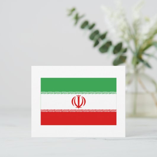 Iran vlag briefkaart (Staand voorkant)